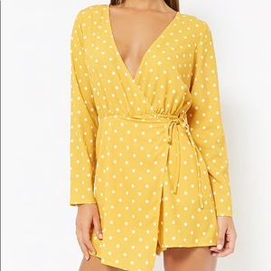 Selfie Leslie Polka Dot Surplice Romper